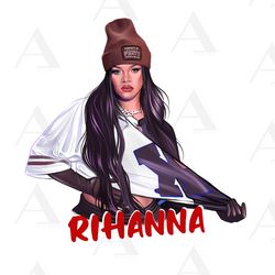 Printable Rihanna PNG hand drawn sublimation designs, no background, new 2023