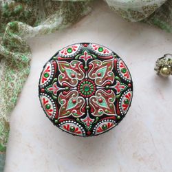 Travel jewelry case, Hand painted travel jewelry box, Portable jewelry organizer, Ring case, Travel jewelry bag with zip