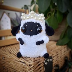 OOAK doll creature, Handmade Fantasy creature Lamb with apatite, Kawaii art doll creature, Authors collectible toy