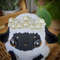 Black and white sheep OOAK fantasy plush toy decor (5).jpg
