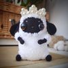 Black and white sheep OOAK fantasy plush toy decor (6).jpg