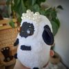 Black and white sheep OOAK fantasy plush toy decor (8).jpg
