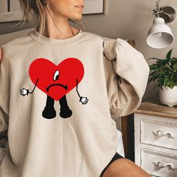 bad bunny sweatshirt, tu no eres bebecita eres bebesota shirt un verano sin ti hoodie 90s bad bunny heart shirt bad bunn