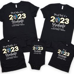 personalized graduation shirt, customized photo graduation shirt, proud mom of a 2023 graduate shirts, class of 2023 fam