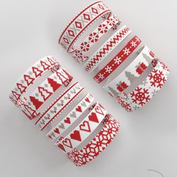 Christmas Bundle, Peyote bracelet pattern, peyote bead pattern, odd count, stitch pattern, pdf pattern_269