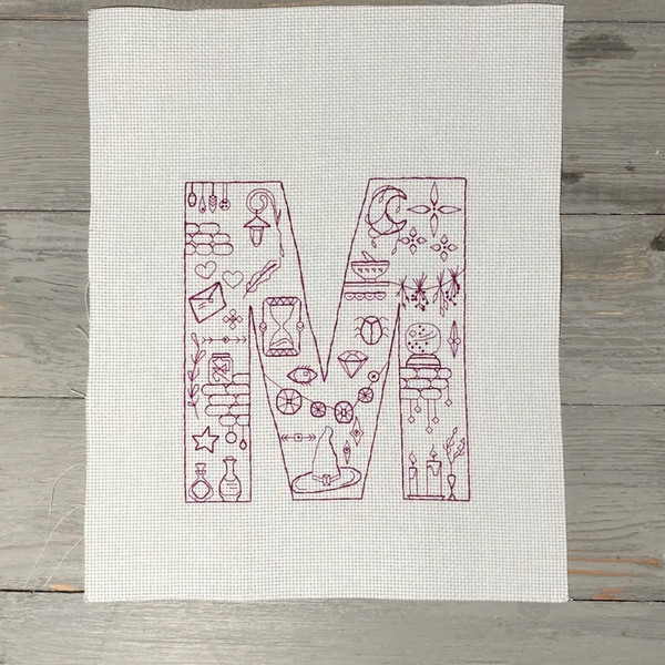 Letter M embroidery-3