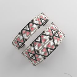 peyote bracelet pattern, peyote bead pattern, odd count, stitch pattern, pdf file, pdf pattern_259 no word chart