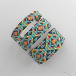 bead loom pattern, loom bracelet pattern, miyuki pattern, square stitch pattern, pdf file, pdf pattern_256 no word chart