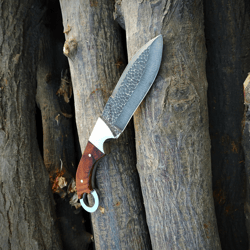 12 inches Handmade Custom Damascus Steel Micarta Wood Handle Jungle knife