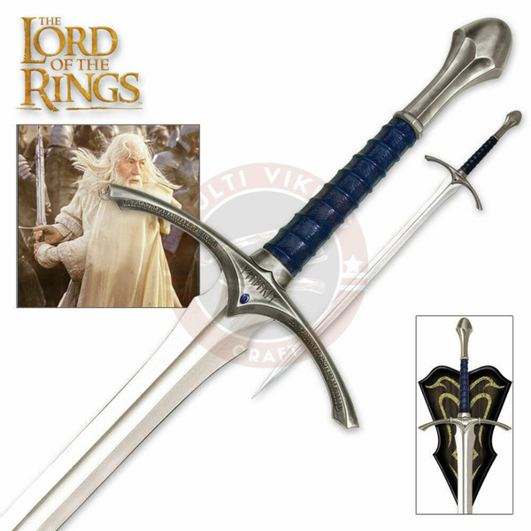 Glamdring Sword Lord Of The Rings Gandalf Sword Lotr Scabbard Plaque Replica, Viking Sword, Gift For Him, Handmade Steel Sword (1).jpg