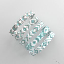 Bead loom pattern, LOOM bracelet pattern, miyuki pattern, square stitch pattern, pdf file, pdf pattern_224 NO WORD CHART