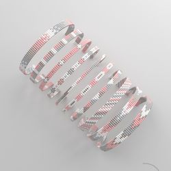 bundle bead loom pattern, loom bracelet pattern, miyuki pattern, square stitch pattern, pdf pattern_211 no word chart