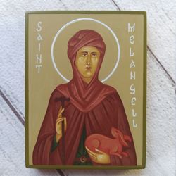 Saint Melangell hand painted icon | Orthodox icon | Christian icon | Catholic icon | Small Orthodox icons | orthodox art