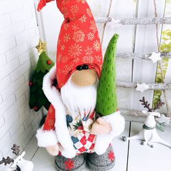 Digital download, Christmas Santa, Pattern and tutorial, Christmas gnome, Plush doll, Scandinavian tomte, Holiday gift
