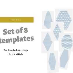 Bead template - Beading graph - Blank template - paper graph pattern - instant download
