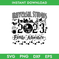 Universal Studio 2023 Family Adventure Svg, Magic Wizard Svg, Minion Svg, Family Vacation Svg Instant Download