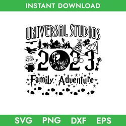universal studio 2023 family adventure svg, magic wizard svg, minion svg, family vacation svg instant download