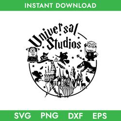 Universal Studio Svg, Magic Wizard Svg, Minion Svg, Hogwarts Svg, Jurassic Park Svg Instant Download