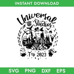 Universal Studio Trip 2023 Svg, Harry Potter Svg, Minion Svg, Magic Castle Svg, Hogwarts Svg Instant Download