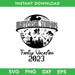 universal studio family vacation 2023 svg, minion svg, magical kingdom svg, hogwarts svg, magic castle svg download file