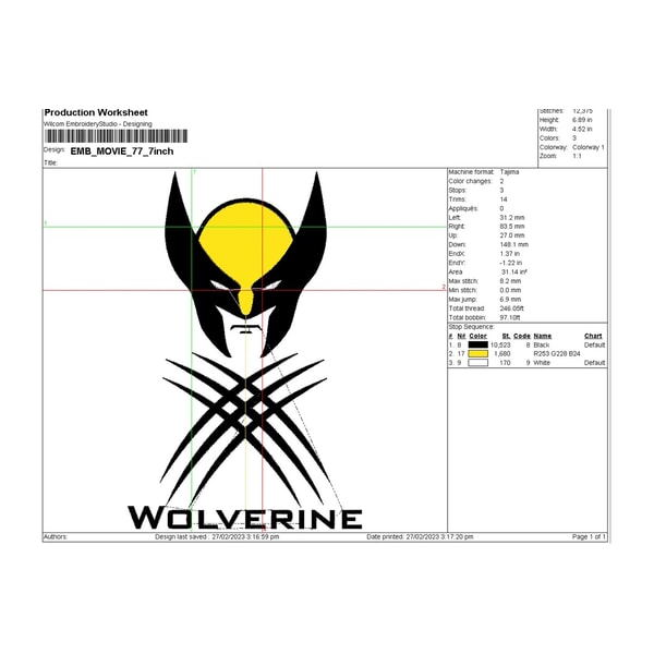 Wolverine Embroidery Designs, Marvel Comics Embroidery File | Inspire ...
