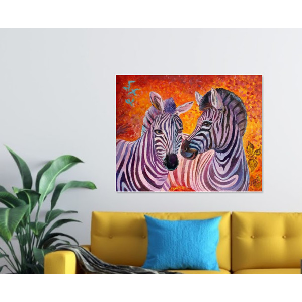 zebra painting over yellow sofa.png