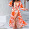 Floral Print Bishop Sleeve Drawstring Ruffle Hem Kimono Cover Up Beachwear Swimming (1).jpg