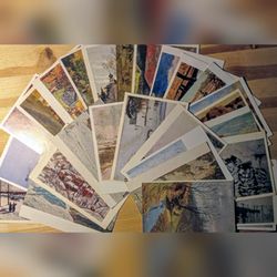 Four Seasons, 48 Landscapes on Vintage Postcards 1950-1980