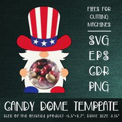 Patriotic Gnome | Candy Dome Template