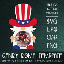 patriotic gnome | candy dome template