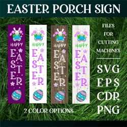 easter porch sign with cute bunny svg