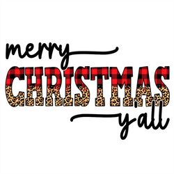merry christmas y'all half leopard png sublimation designs