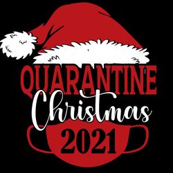 Quarantine Christmas 2021 Big Santa Hat SVG PNG