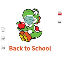 Back To School, Frog, Green Frog, Cute Frog, Face Mask, Frog Wears Face Mask, Back To School, Back To School Svg, School
