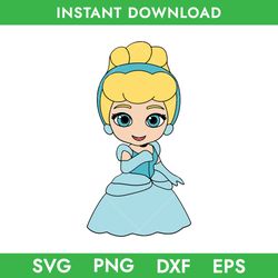 Baby Cinderel Svg, Princess Cinderel Svg, Cinderel Disney Svg, Disney Princess Svg, Png Dxf Eps Instant Download