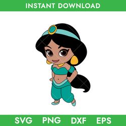Baby Jasmine Svg, Princess Jasmine Svg, Aladdin Jasmine Svg, Disney Princess Svg, Png Dxf Eps Instant Dowloand