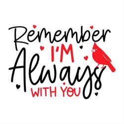 Remember I'm Always With You SVG, Cardinal SVG PNG