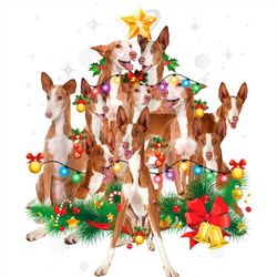 Funny Dogs Xmas Tree Merry Christmas PNG Sublimation Designs