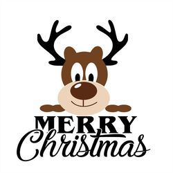 Merry Christmas Cute Reindeer Head PNG Sublimation Designs