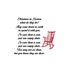 Christmas in Heaven What Do They Do SVG PNG, Garden Rocking Chair SVG