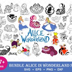 Alice in Wonderland Svg Bundle, Alice in Wonderland Svg, Alice Svg Bundle, Disney Bundle Svg, Disney Svg - Download