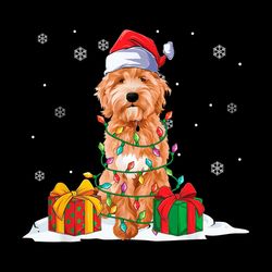 Goldendoodle Merry Christmas PNG Sublimation Designs