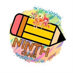 ninth grade sparker letters big pencil png sublimation designs