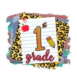 1st grade sparker letters on white paper png sublimation designs