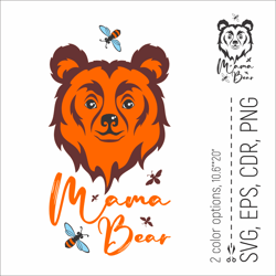 mama bear and bees | mothers day svg