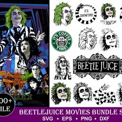 100 file beetlejuice svg dxf eps png, bundle halloween cricut, for cricut, silhouette, digital, file cut
