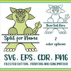 ankylosaurus split for name svg