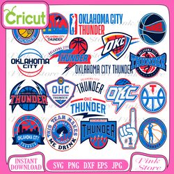 oklahoma city thunder bundle, oklahoma city thunder svg, basketball team svg, basketball svg, nba svg, nba logo,