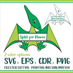 pteranodon split for name svg