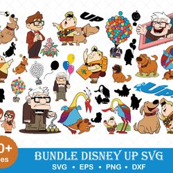 disney up svg bundle, disney svg, kevin house balloons svg, carl fredricksen russell dug, bundle svg - download file